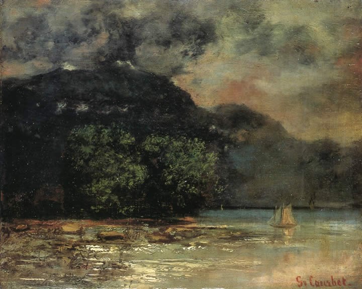 Gustave Courbet Lake Geneve before the Storm